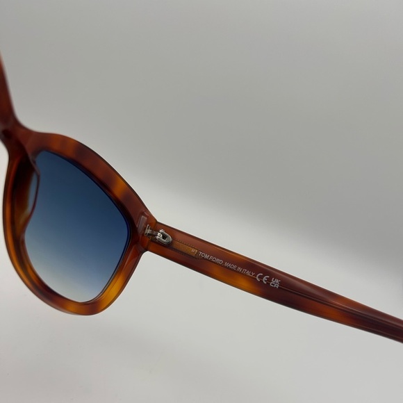 Tom Ford Alistair Sunglasses TF524 53W 56-16-140 Blonde Havana / Blue Shaded main image 9